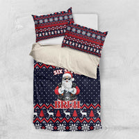 Funny Santa Six Seven Bruh Christmas Bedding Set Meme Gen Alpha Slang - Wonder Print Shop