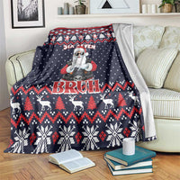 Funny Santa Six Seven Bruh Christmas Blanket Meme Gen Alpha Slang - Wonder Print Shop