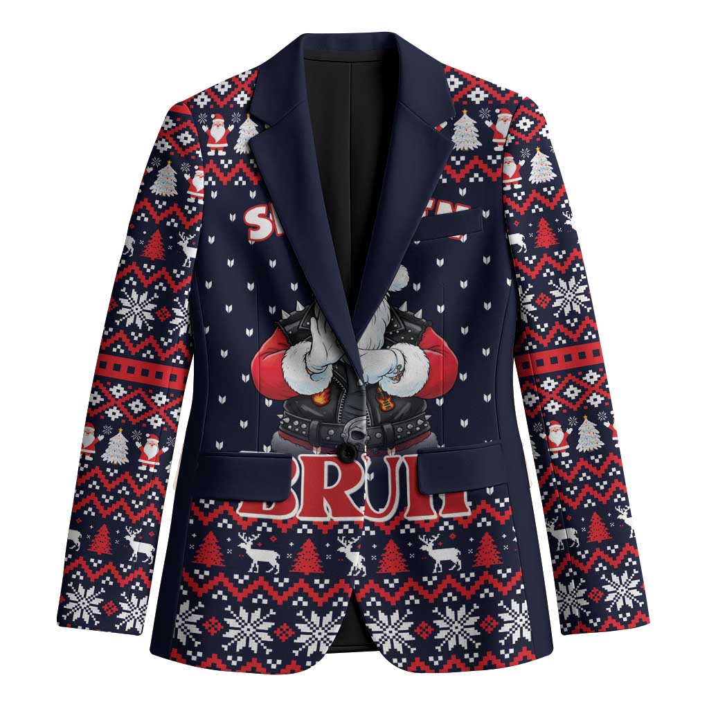 Funny Santa Six Seven Bruh Christmas Blazer Meme Gen Alpha Slang - Wonder Print Shop