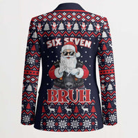 Funny Santa Six Seven Bruh Christmas Blazer Meme Gen Alpha Slang - Wonder Print Shop