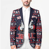 Funny Santa Six Seven Bruh Christmas Blazer Meme Gen Alpha Slang - Wonder Print Shop