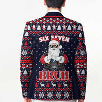 Funny Santa Six Seven Bruh Christmas Blazer Meme Gen Alpha Slang - Wonder Print Shop