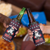 Funny Santa Six Seven Bruh Christmas 4 in 1 Can Cooler Tumbler Meme Gen Alpha Slang - Wonder Print Shop