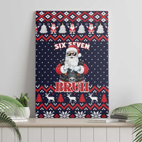 Funny Santa Six Seven Bruh Christmas Canvas Wall Art Meme Gen Alpha Slang - Wonder Print Shop