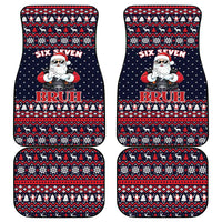 Funny Santa Six Seven Bruh Christmas Car Mats Meme Gen Alpha Slang - Wonder Print Shop