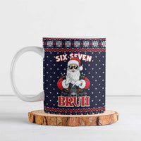 Funny Santa Six Seven Bruh Christmas Ceramic Mug Meme Gen Alpha Slang - Wonder Print Shop