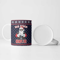 Funny Santa Six Seven Bruh Christmas Ceramic Mug Meme Gen Alpha Slang - Wonder Print Shop