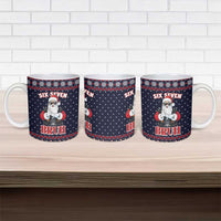 Funny Santa Six Seven Bruh Christmas Ceramic Mug Meme Gen Alpha Slang - Wonder Print Shop