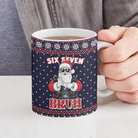Funny Santa Six Seven Bruh Christmas Ceramic Mug Meme Gen Alpha Slang - Wonder Print Shop