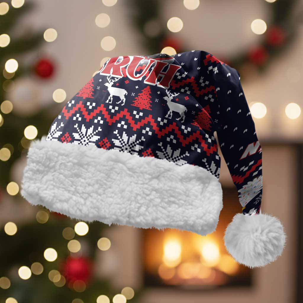 Funny Santa Six Seven Bruh Christmas Santa Hat Meme Gen Alpha Slang - Wonder Print Shop