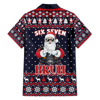 Funny Santa Six Seven Bruh Christmas Family Matching Short Sleeve Bodycon Dress and Hawaiian Shirt Meme Gen Alpha Slang - Wonder Print Shop