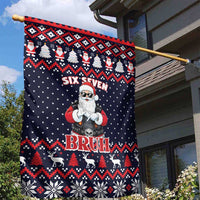 Funny Santa Six Seven Bruh Christmas Garden Flag Meme Gen Alpha Slang - Wonder Print Shop
