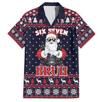 Funny Santa Six Seven Bruh Christmas Hawaiian Shirt Meme Gen Alpha Slang - Wonder Print Shop