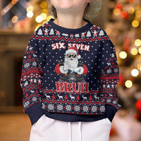 Funny Santa Six Seven Bruh Christmas Kid Ugly Christmas Sweater Meme Gen Alpha Slang - Wonder Print Shop
