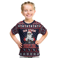 Funny Santa Six Seven Bruh Christmas Kid T Shirt Meme Gen Alpha Slang - Wonder Print Shop