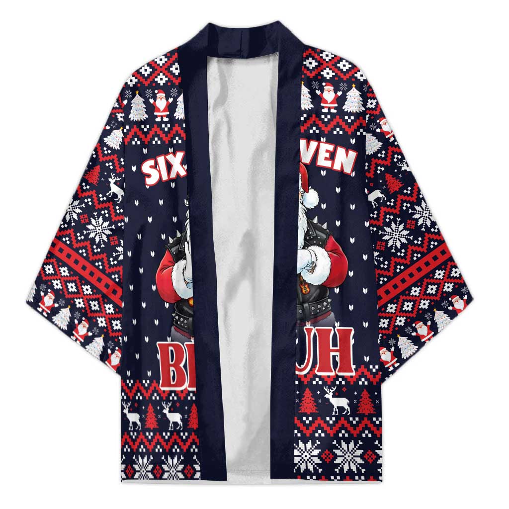 Funny Santa Six Seven Bruh Christmas Kimono Meme Gen Alpha Slang - Wonder Print Shop