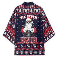 Funny Santa Six Seven Bruh Christmas Kimono Meme Gen Alpha Slang - Wonder Print Shop