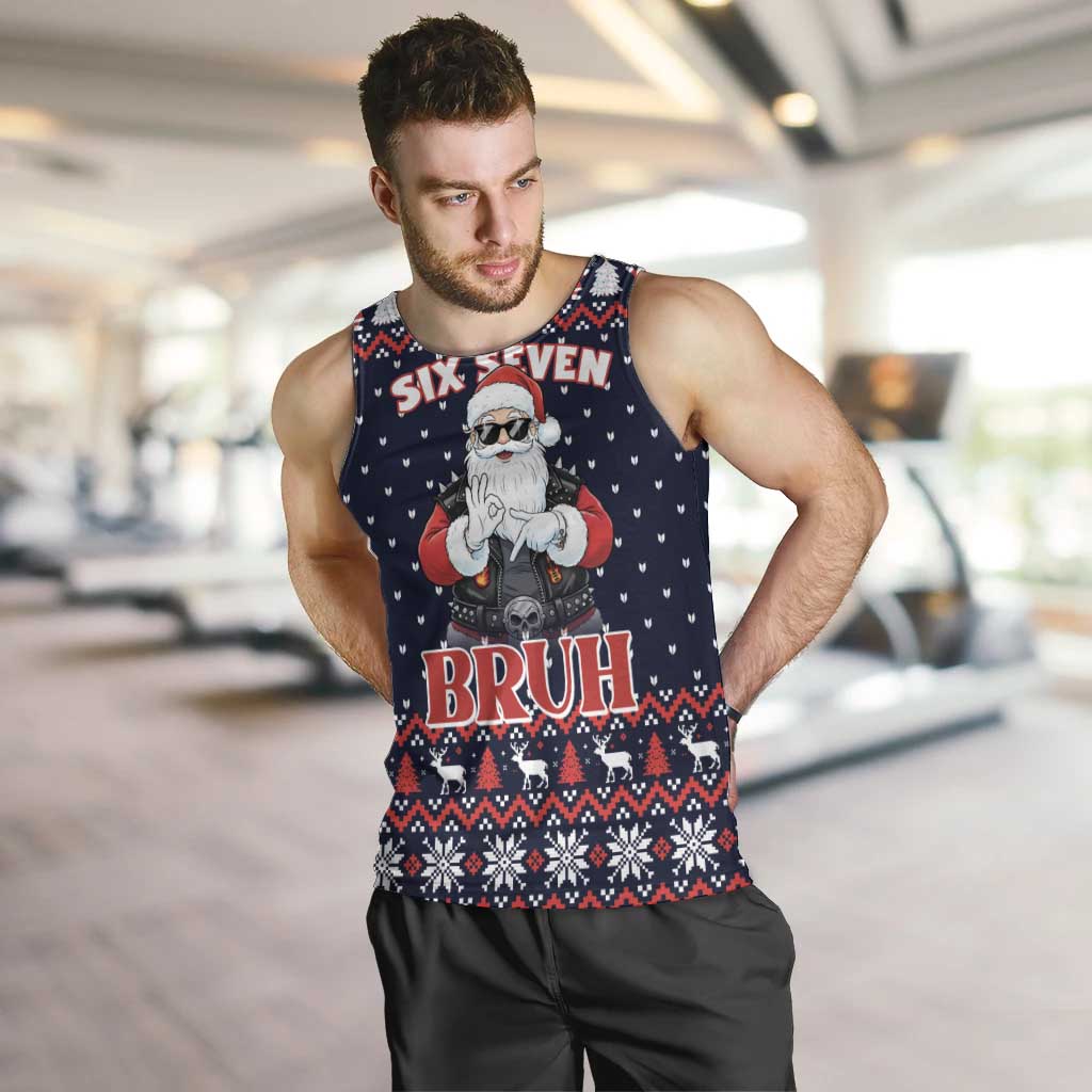 Funny Santa Six Seven Bruh Christmas Men Tank Top Meme Gen Alpha Slang - Wonder Print Shop