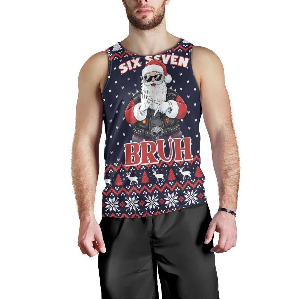 Funny Santa Six Seven Bruh Christmas Men Tank Top Meme Gen Alpha Slang - Wonder Print Shop