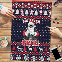 Funny Santa Six Seven Bruh Christmas Puzzle Meme Gen Alpha Slang - Wonder Print Shop