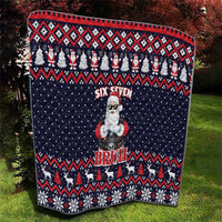 Funny Santa Six Seven Bruh Christmas Quilt Meme Gen Alpha Slang - Wonder Print Shop