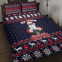 Funny Santa Six Seven Bruh Christmas Quilt Bed Set Meme Gen Alpha Slang - Wonder Print Shop