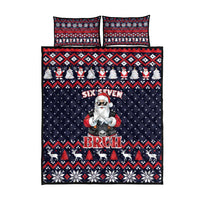 Funny Santa Six Seven Bruh Christmas Quilt Bed Set Meme Gen Alpha Slang - Wonder Print Shop