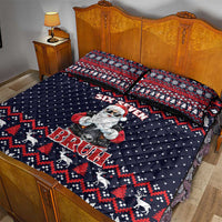 Funny Santa Six Seven Bruh Christmas Quilt Bed Set Meme Gen Alpha Slang - Wonder Print Shop