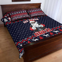 Funny Santa Six Seven Bruh Christmas Quilt Bed Set Meme Gen Alpha Slang - Wonder Print Shop