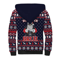 Funny Santa Six Seven Bruh Christmas Sherpa Hoodie Meme Gen Alpha Slang - Wonder Print Shop