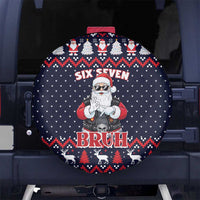 Funny Santa Six Seven Bruh Christmas Spare Tire Cover Meme Gen Alpha Slang - Wonder Print Shop