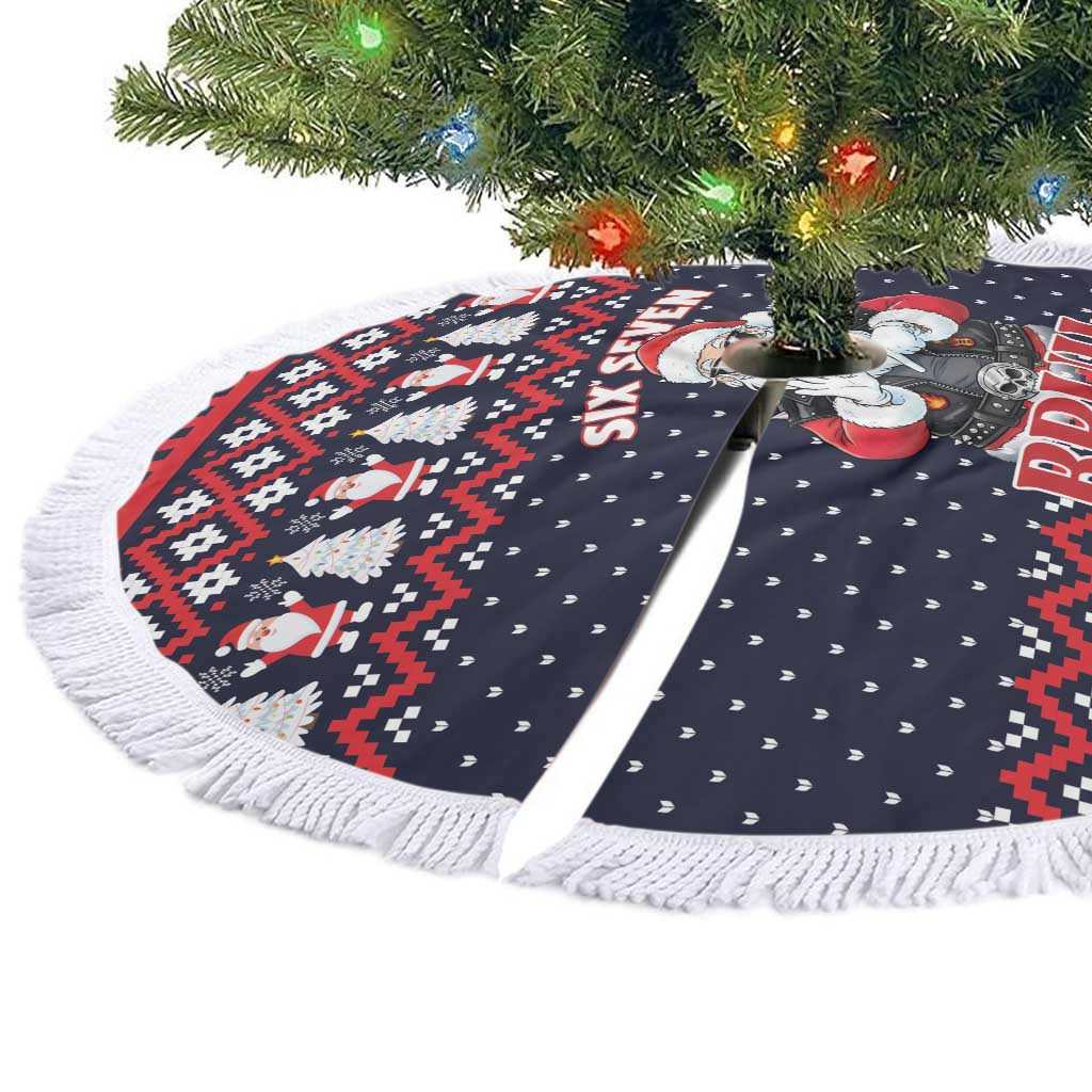Funny Santa Six Seven Bruh Christmas Tree Skirt Meme Gen Alpha Slang - Wonder Print Shop