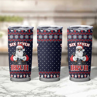 Funny Santa Six Seven Bruh Christmas Tumbler Cup Meme Gen Alpha Slang - Wonder Print Shop