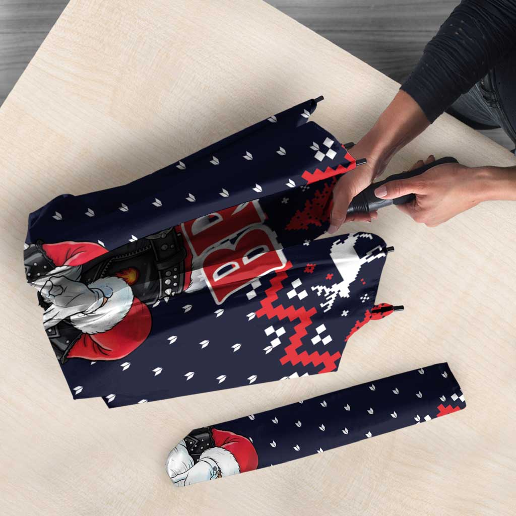 Funny Santa Six Seven Bruh Christmas Umbrella Meme Gen Alpha Slang - Wonder Print Shop