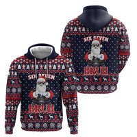 Funny Santa Six Seven Bruh Christmas Zip Hoodie Meme Gen Alpha Slang - Wonder Print Shop