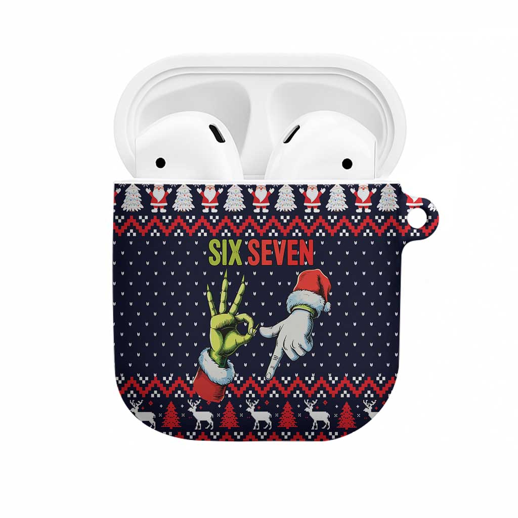 Grinch Hand Six Seven Xmas AirPods Case Meme Gen Alpha Slang - Wonder Print Shop