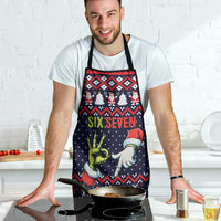 Grinch Hand Six Seven Xmas Apron Meme Gen Alpha Slang - Wonder Print Shop