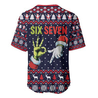 Grinch Hand Six Seven Xmas Baseball Jersey Meme Gen Alpha Slang - Wonder Print Shop