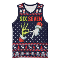 Grinch Hand Six Seven Xmas Basketball Jersey Meme Gen Alpha Slang - Wonder Print Shop
