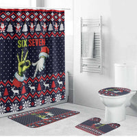 Grinch Hand Six Seven Xmas Bathroom Set Meme Gen Alpha Slang - Wonder Print Shop