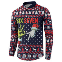 Grinch Hand Six Seven Xmas Button Sweatshirt Meme Gen Alpha Slang - Wonder Print Shop