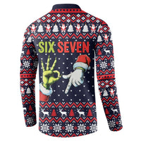 Grinch Hand Six Seven Xmas Button Sweatshirt Meme Gen Alpha Slang - Wonder Print Shop