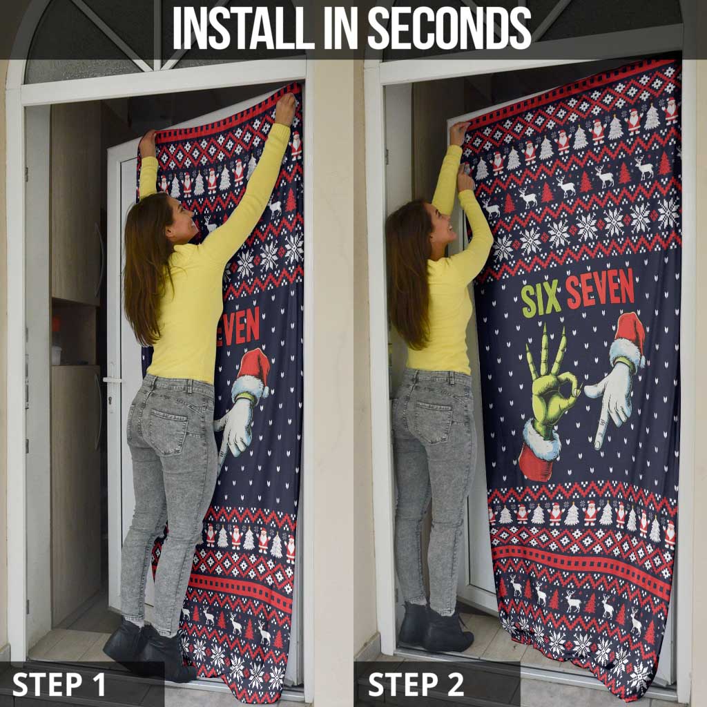 Grinch Hand Six Seven Xmas Door Cover Meme Gen Alpha Slang - Wonder Print Shop