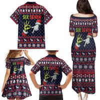 Grinch Hand Six Seven Xmas Family Matching Puletasi and Hawaiian Shirt Meme Gen Alpha Slang - Wonder Print Shop