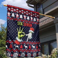 Grinch Hand Six Seven Xmas Garden Flag Meme Gen Alpha Slang - Wonder Print Shop