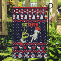 Grinch Hand Six Seven Xmas Garden Flag Meme Gen Alpha Slang - Wonder Print Shop