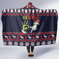 Grinch Hand Six Seven Xmas Hooded Blanket Meme Gen Alpha Slang - Wonder Print Shop