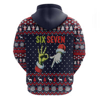 Grinch Hand Six Seven Xmas Hoodie Meme Gen Alpha Slang - Wonder Print Shop