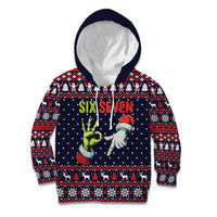 Grinch Hand Six Seven Xmas Kid Hoodie Meme Gen Alpha Slang - Wonder Print Shop