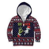 Grinch Hand Six Seven Xmas Kid Hoodie Meme Gen Alpha Slang - Wonder Print Shop